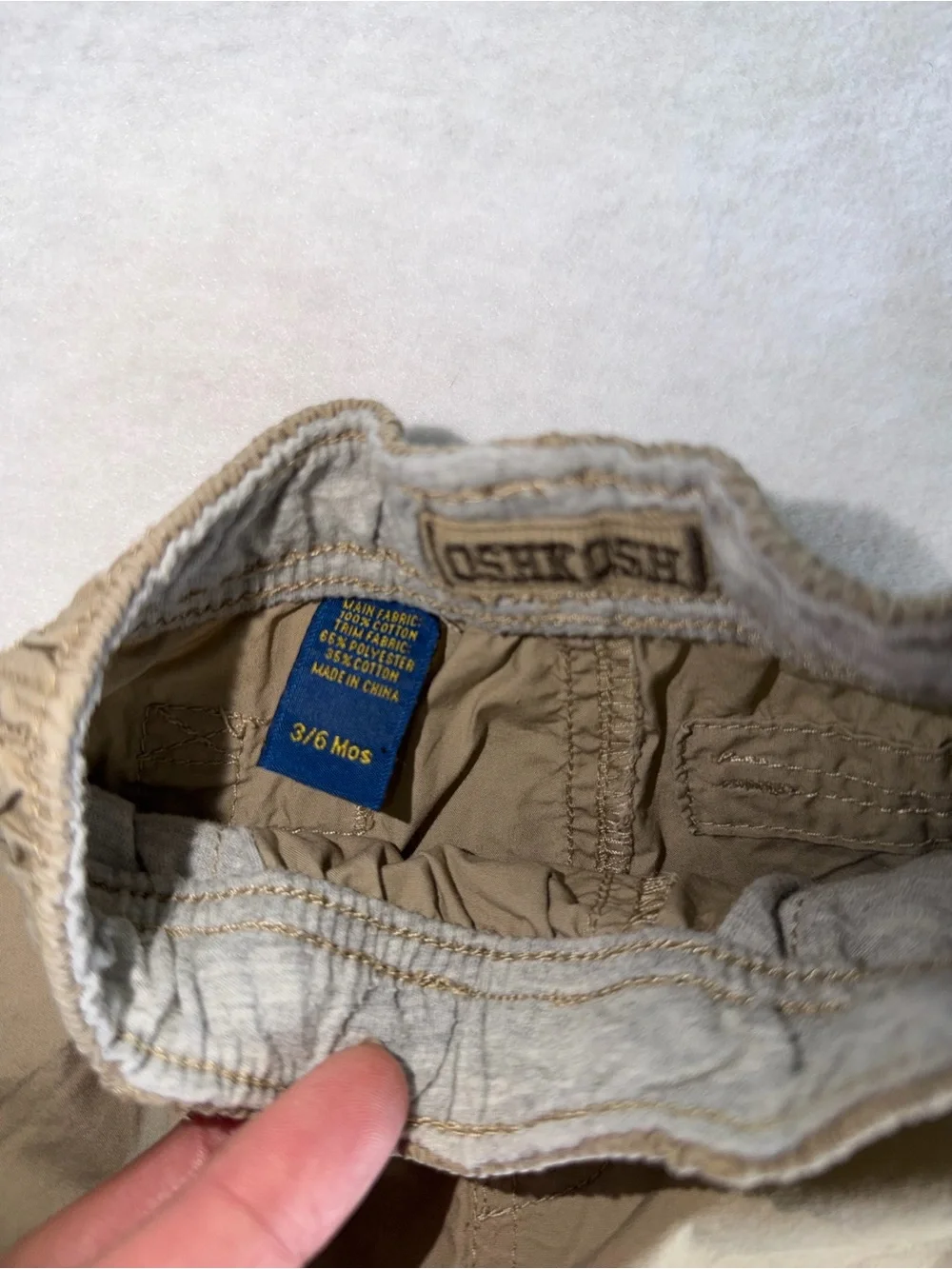 Y2K Osh Kosh Toddler Cargo Shorts in Khaki - Elastic Waist